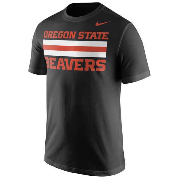 Oregon State Beavers Nike Team Stripe WEM T-Shirt - Black,We sell and wholesale Oregon State Beavers Nike Team Stripe WEM T-Shirt - Black on line form chian!